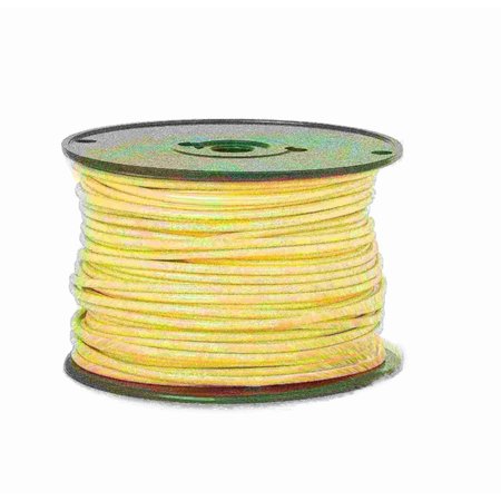 Remington Industries 8 AWG Gauge Stranded Hook Up Wire, 100 ft Length, Yellow, 0.1285" Diameter, GPT, 60 Volts 8GPTSTRYEL100
